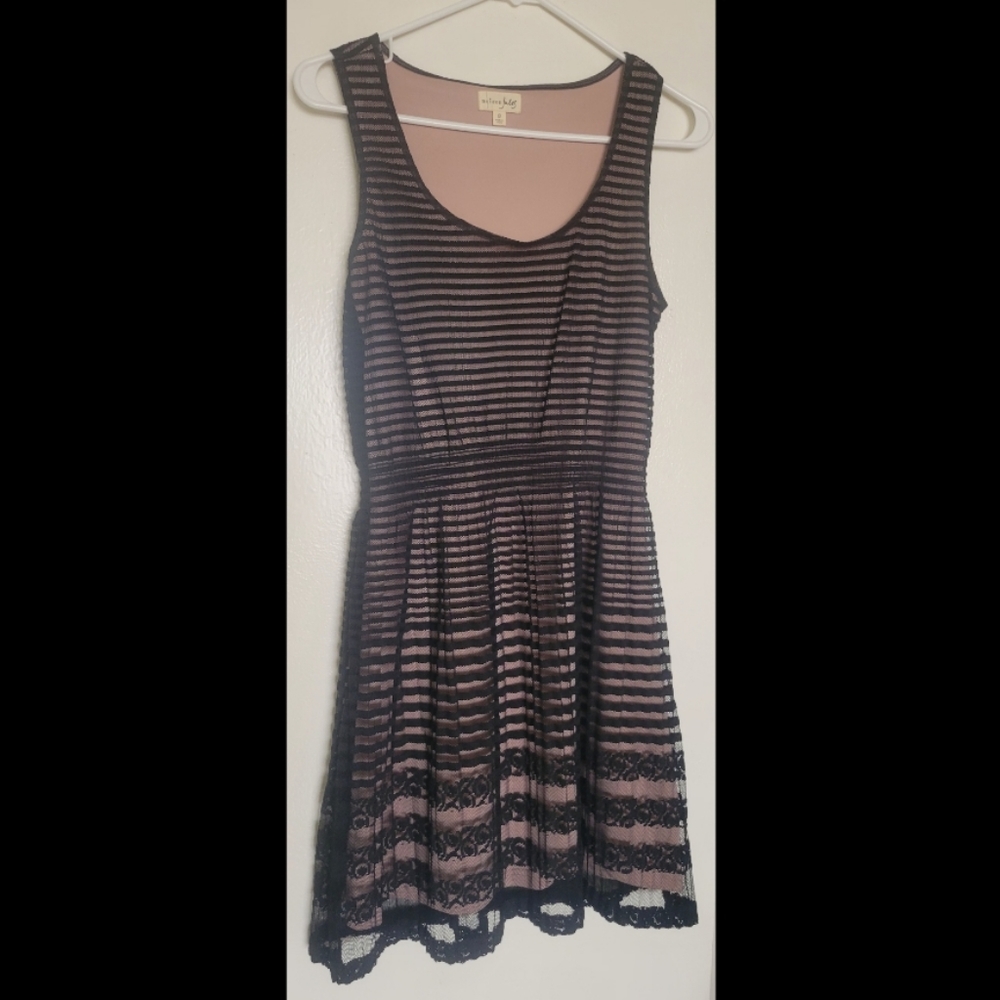 Maison Jules Black Lace Overlay Dress